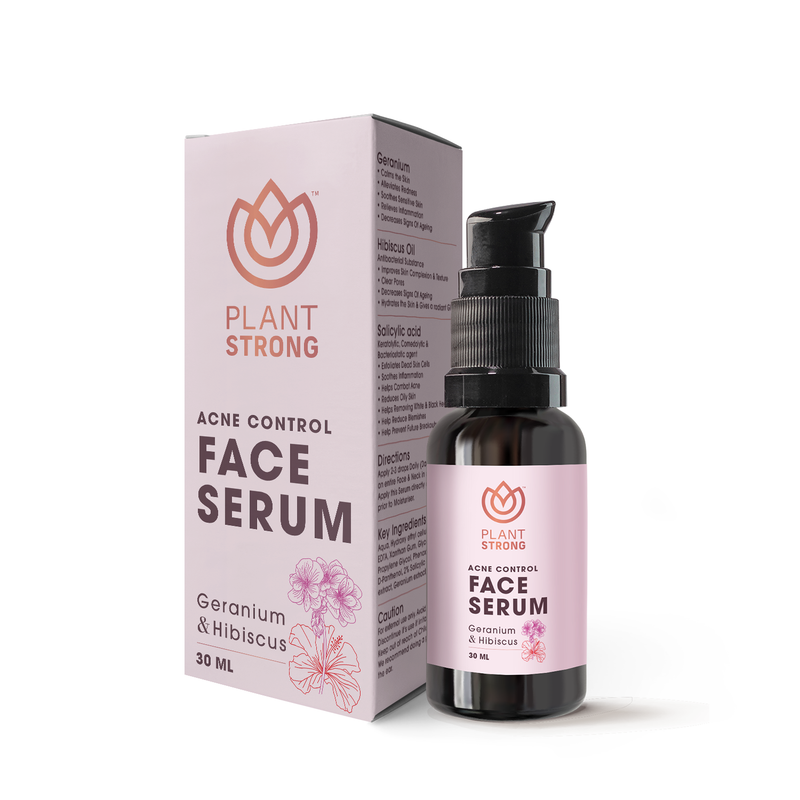 Plant Strong | Face Serum, Acne Control, Blemishes, Skin Clarifying Anti Acne Serum for Oily & Acne Prone Skin | 30ml